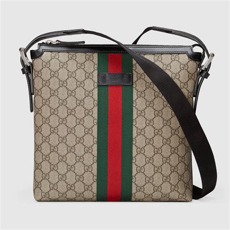 gucci gg supreme monogram messenger bag|gucci cross body messenger bag.